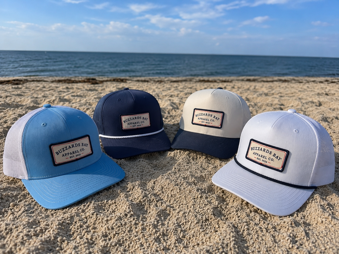 Four New Hats. Inspired by the one and only Buzzards Bay.
